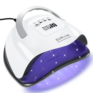 Lampe UV LED SUN X7 MAX DE 57 LEDS puissante pour ongles, idéale pour le séchage de tous les vernis gel. Grand écran inclus. Équipement professionnel pour manucure. Lampe de séchage.