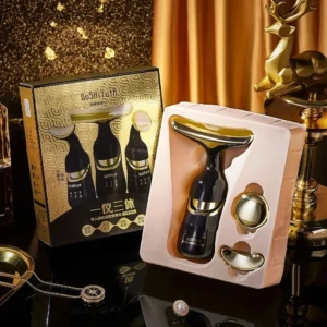 Appareil de lifting facial 3 en 1 : massage du cou, du visage et des yeux, amincissement du visage, EMS, beauté, raffermissement de la peau, rides, massage anti-âge